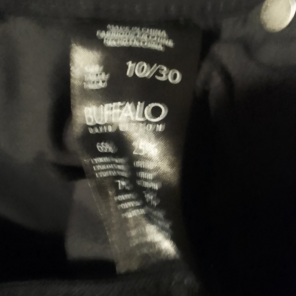 Black Skinny Jeans Buffalo David Bitton Mid Rise Stretch Royal Size 10/30 - Picture 4 of 11